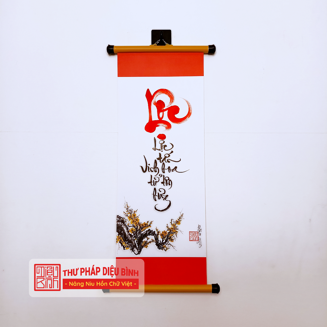 Combo 3 Liễn giấy thư pháp chữ Phúc, Lộc, Thọ - Size bé – Biểu tượng bình an & thịnh vượng cho cuộc sống viên mãn - Diệu Bình Thư pháp