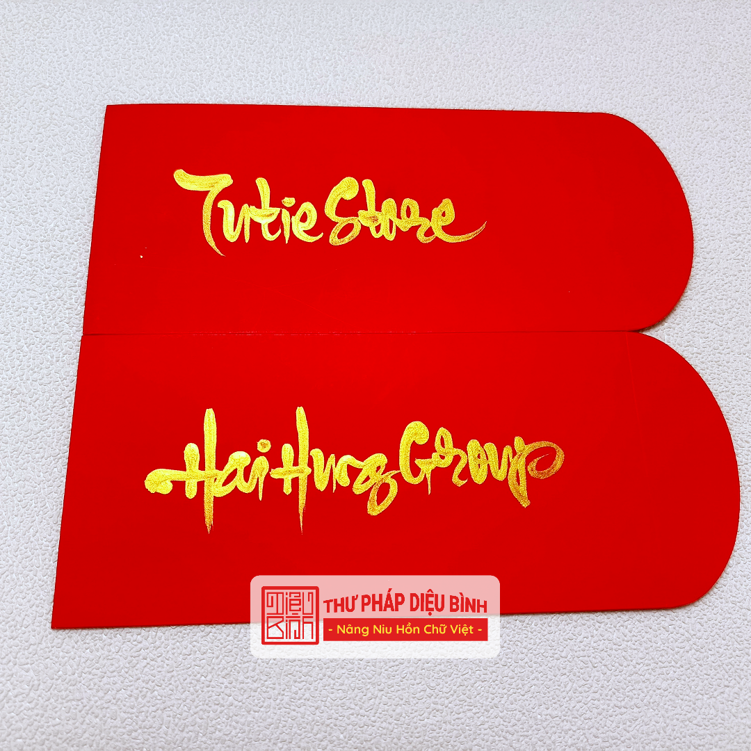 Combo 10 Bao lì xì nghệ thuật chữ thư pháp – Lời chúc vạn điều may mắn cho muôn nhà - Thư pháp Diệu Bình