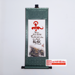 Liễn bo lụa tặng thầy cô, góc chụp 2