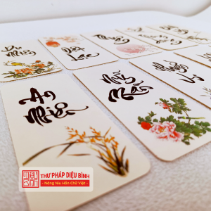 Combo 10 bookmark chữ thư pháp, góc chụp 7