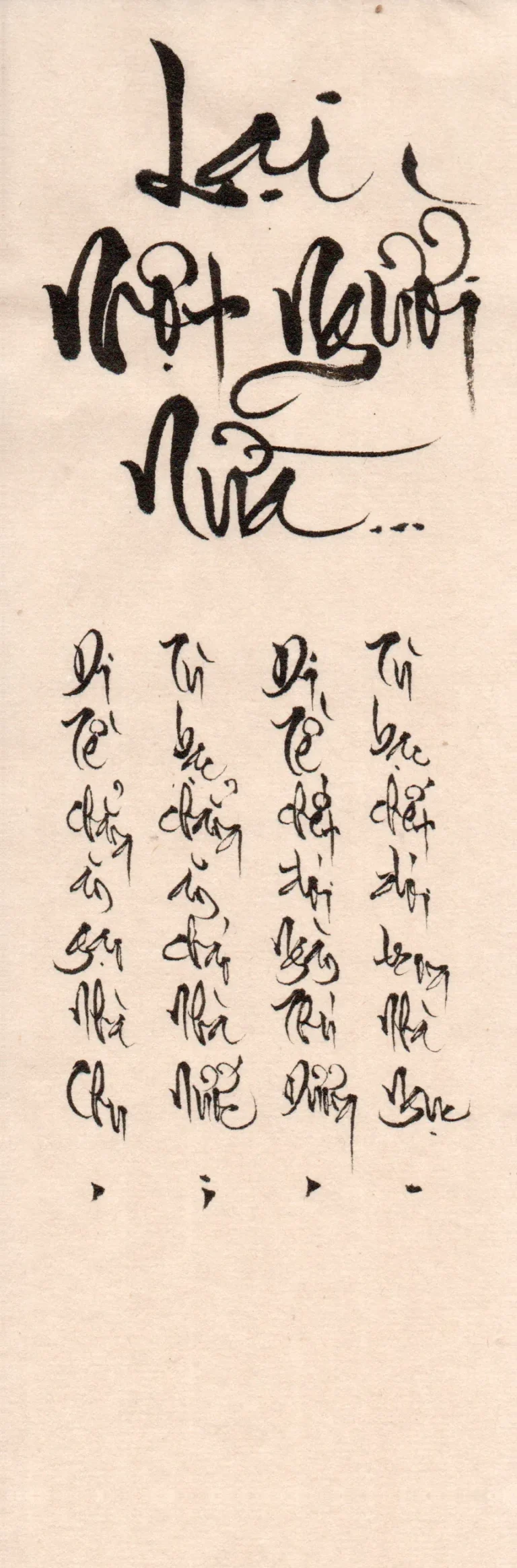 Nhật ký trong tù, thư pháp Diệu Bình, trang 66